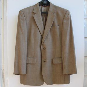 Joseph A Bank Men's Sport Coat, Two Tone Brown and Tan Weave, Size 42R